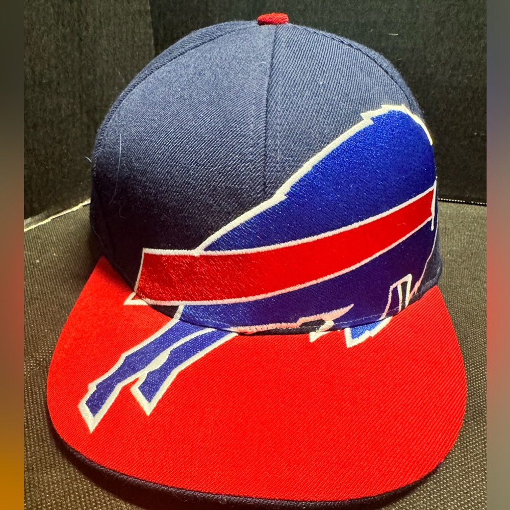 Buffalo Bills Big/Monster Logo NFL Fitted Cap/Hat Wool Blend Vintage Rare XXL-8